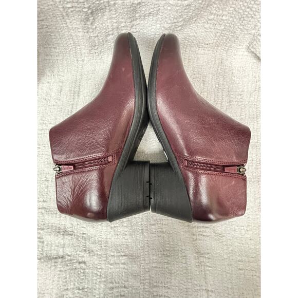 Dansko Women's Burgundy Leather Booties Size 9 NWOB - Picture 4 of 7